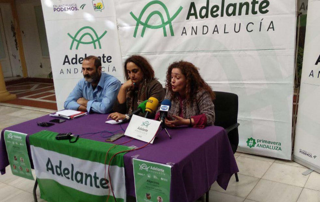 Inmaculada Nieto en rueda de prensa en Algeciras