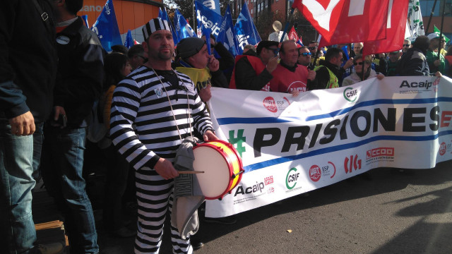 Manifestación de funcionarios de prisiones