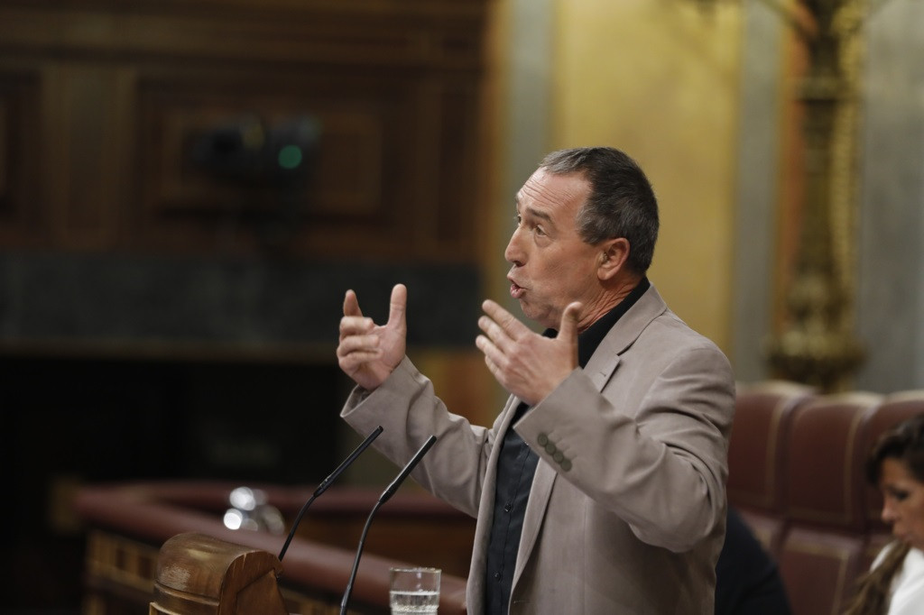 Joan Baldoví, de Compromis, en el debate de la moción de censura