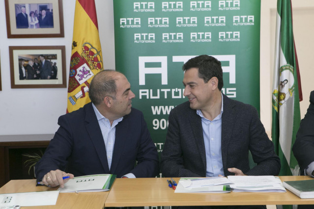 El presidente del PP-A y candidato a la Presidencia de la Junta, Juanma Moreno,