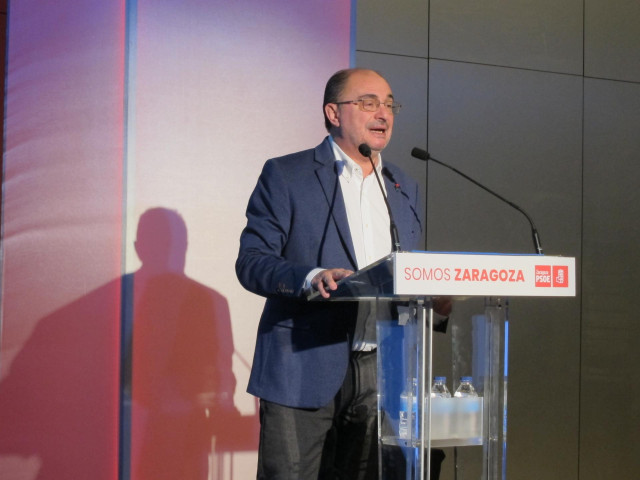 El secretario general del PSOE Aragón, Javier Lambán