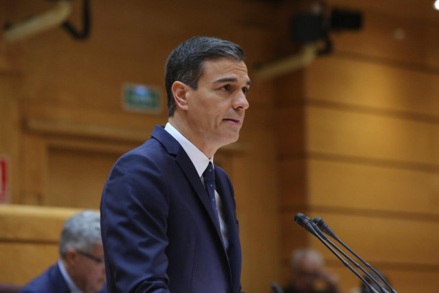 Pedro Sánchez comparece en el pleno del Senado para informar sobre las líneas ge