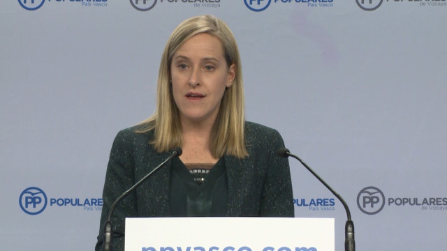 Amaya Fernández, en rueda de prensa en Bilbao