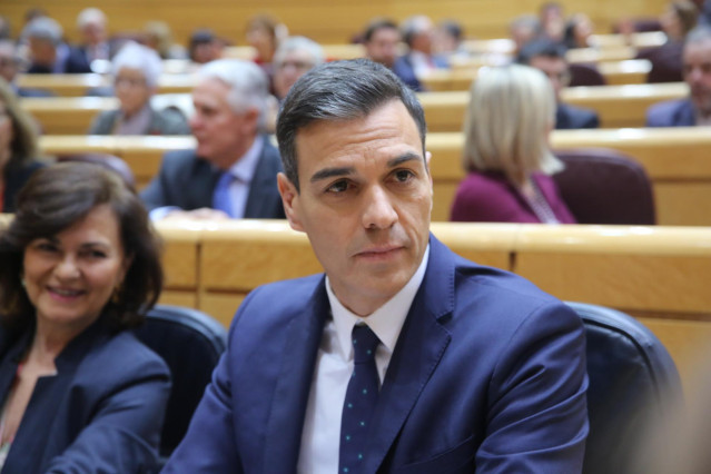 Pedro Sánchez comparece en el pleno del Senado para informar sobre las líneas ge
