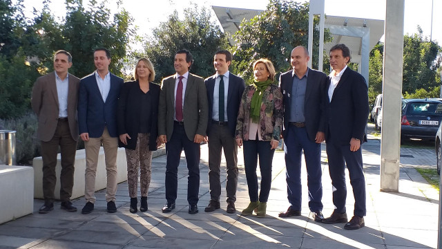 El presidente del PP, Pablo Casado, en la presentación de candidaturas en Palma