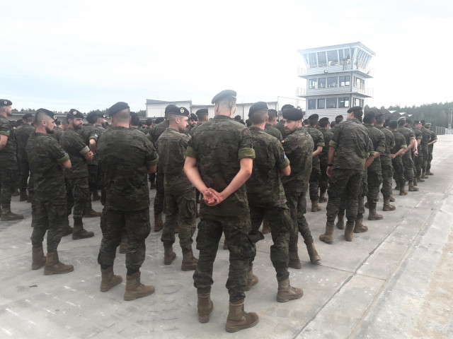 Militares españoles desplegados en Letonia