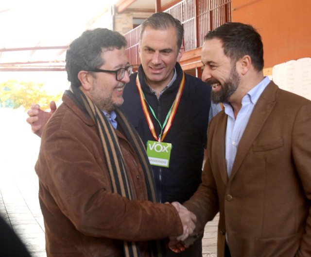 Francisco Serrano, Javier Ortega y Santiago Abascal