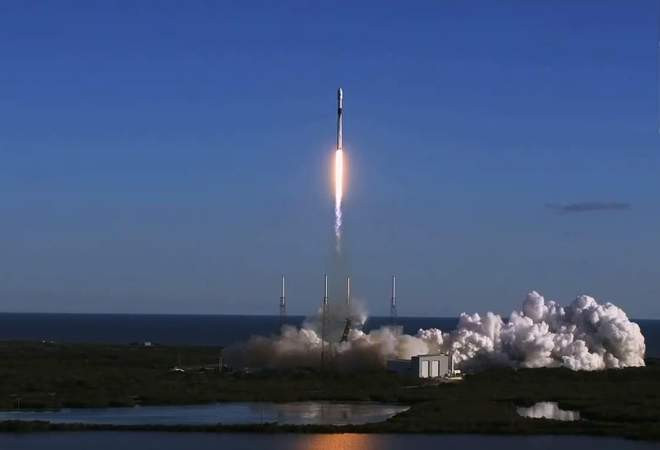 The SpaceX Falcon 9 rocket carrying the military satellite successfully launched on 23 December, 2018, from Cape Canaveral, Florida (SpaceX)