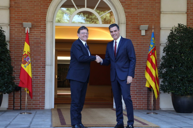 Encuentro de Pedro Sánchez con Ximo Puig en La Moncloa (Archivo)