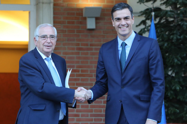 Reunión de Pedro Sánchez con los presidentes de Ceuta y Melilla