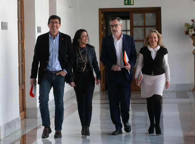 Reunión de representantes de PP-A y Ciudadanos en el marco de la negociación del