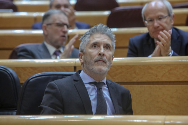 Grande-Marlaska, durante un Pleno del Senado