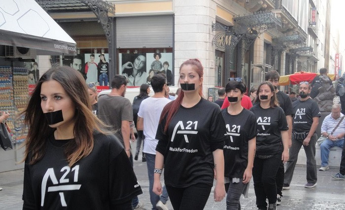 Protesta contra la trata