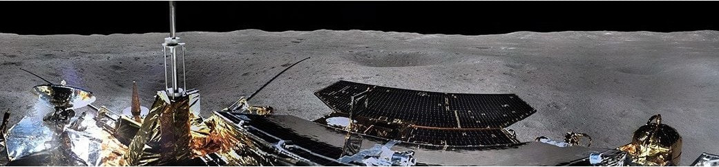 Panoru00e1mica de la superficie de la cara oculta de la Luna