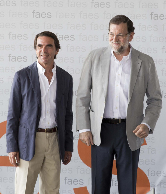 Mariano Rajoy y José María Aznar en la cita anual con el Campus FAES
