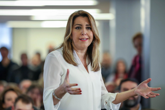 La secretaria general del PSOE-A en una acto en Sevilla el 19 de enero