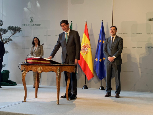 Juan Marín jura su cargo como vicepresidente de la Junta de Andalucía