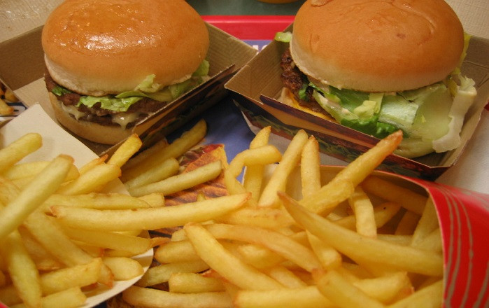 Fritos, hambuerguesas, patatas fritas, comida ru00e1pida, comida basura