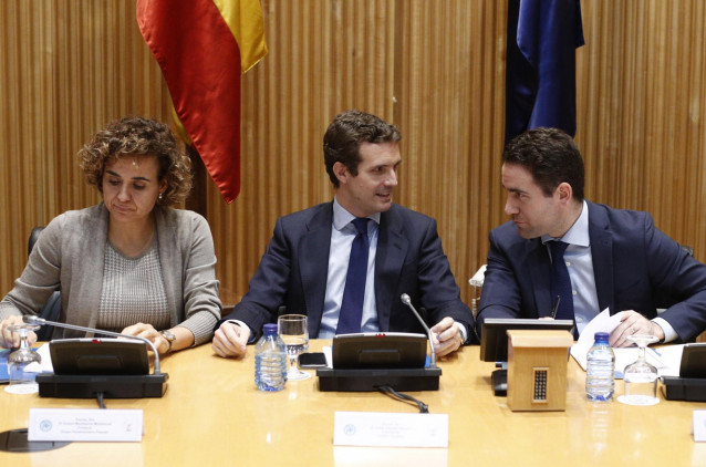 Reunión del grupo del PP en el Congreso de los Diputados