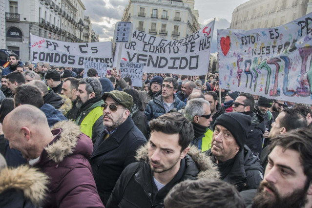 Taxi drivers protest in Madrid
