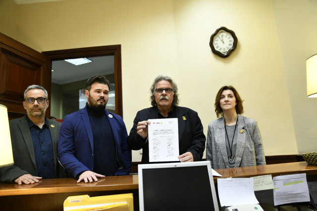 ERC formaliza en el Congreso de los Diputados una enmienda a los Presupuestos Ge