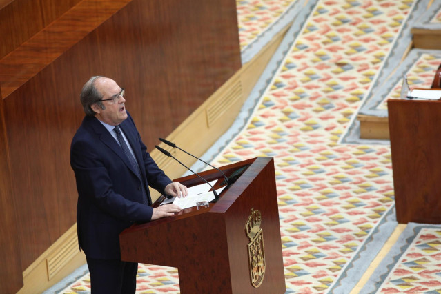 Ángel Gabilondo interviene en el pleno de investidura de Ángel Garrido
