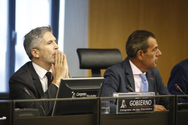 Comparecencia de Grande-Marlaska en la Comisión de Interior en el Congreso