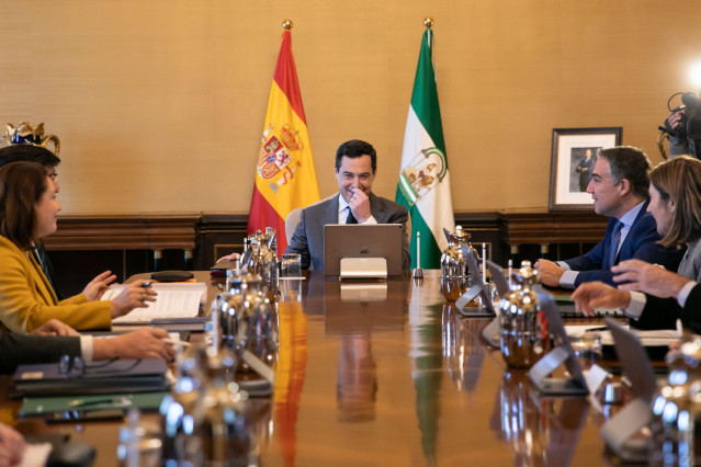 Primera reunión en el Palacio de San Telmo del Consejo de Gobierno de la Junta d