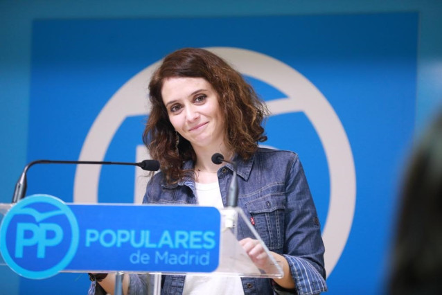 La portavoz del PP de Madrid, Isabel Díaz Ayuso