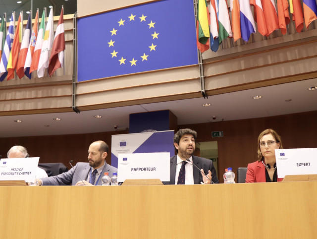 López Miras, durante su intervención en el Comité de las Regiones