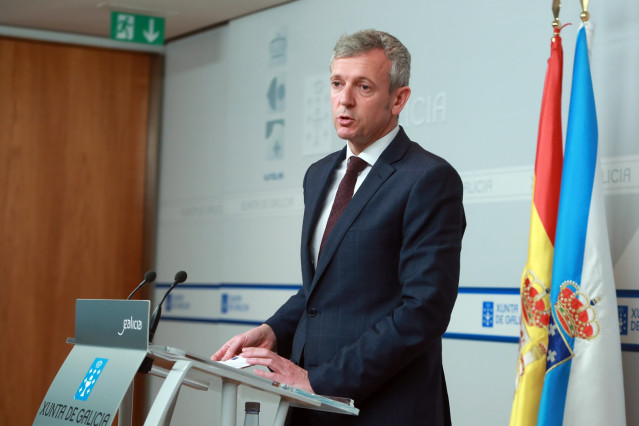 El vicepresidente de la Xunta, Alfonso Rueda, tras el Consello