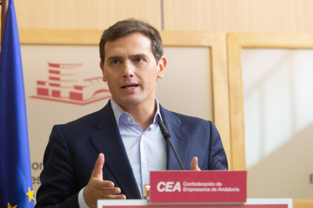 El líder de Cs, Albert Rivera, en la CEA