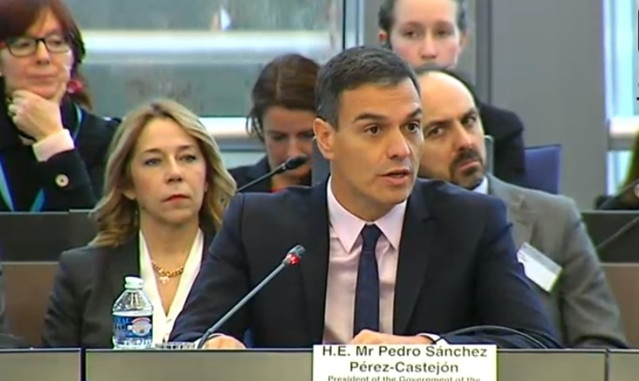 Intervención de Sánchez ante el Consejo de Europa en Estrasburgo