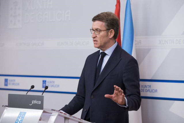Feijóo en rueda de prensa