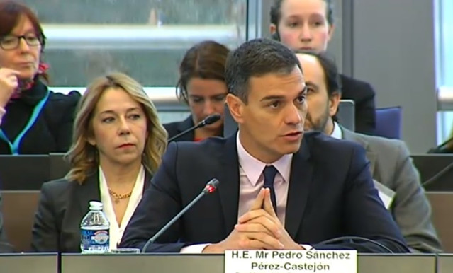 Intervención de Sánchez ante el Consejo de Europa en Estrasburgo