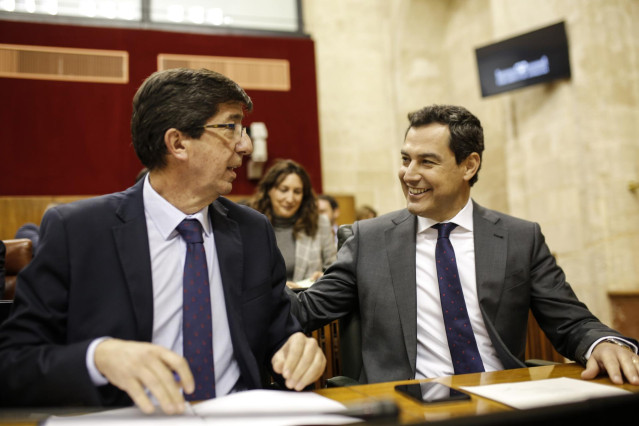 Juan Marín y Juanma Moreno en una imagen de archivo