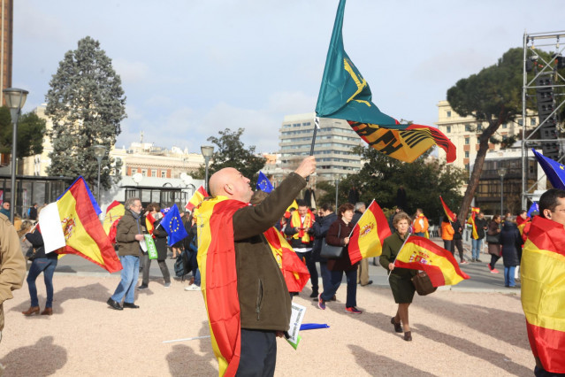 Concentración en Madrid bajo el lema 'Por una España unida'