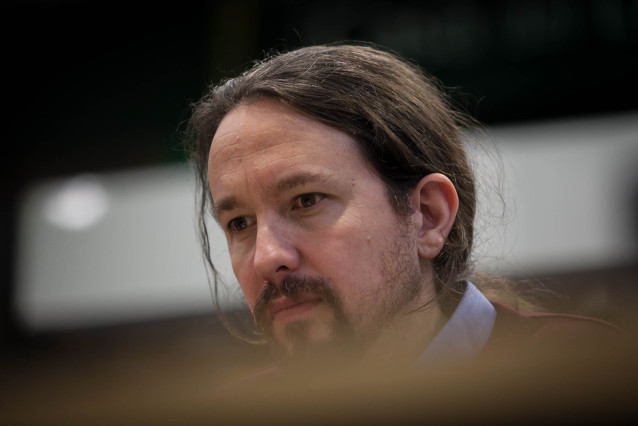 El secretario general de Podemos, Pablo Iglesias en la presentación del libro 'N