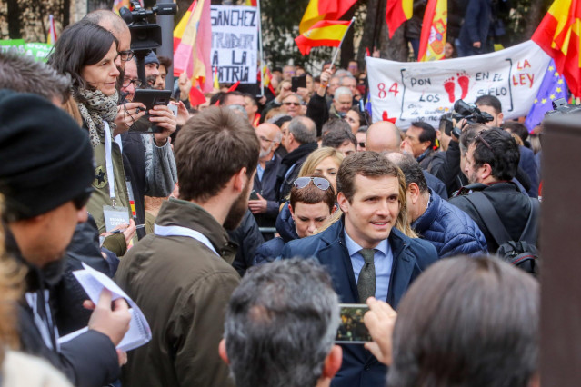 Concentración en la Plaza de Colón (Madrid) bajo el lema 'Por una España unida'