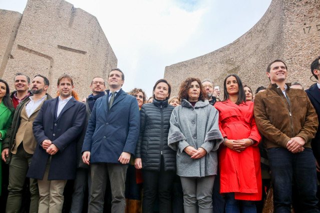 Concentración en la Plaza de Colón (Madrid) bajo el lema 'Por una España unida'