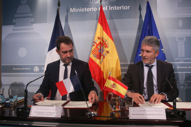 Fernando Grande-Marlaska se reúne con el ministro de Interior francés, Cristophe