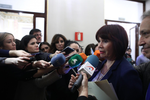 Micaela Navarro hace declaraciones en el Congreso