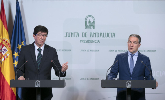 Juan Marín y Elías  Bendodo en una imagen de archivo