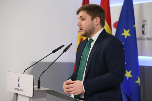 Nacho Hernando, portavoz del Gobierno de C-LM, en rueda de prensa