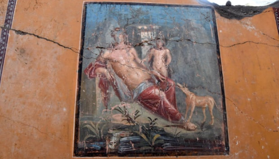 Fresco de Narciso asombrosamente conservado en Pompeya