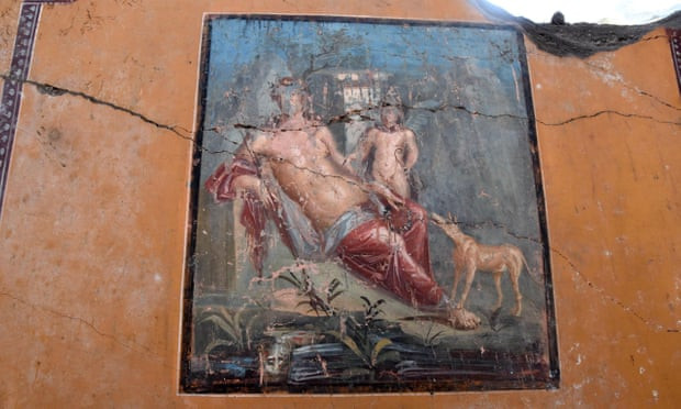 Fresco de Narciso asombrosamente conservado en Pompeya