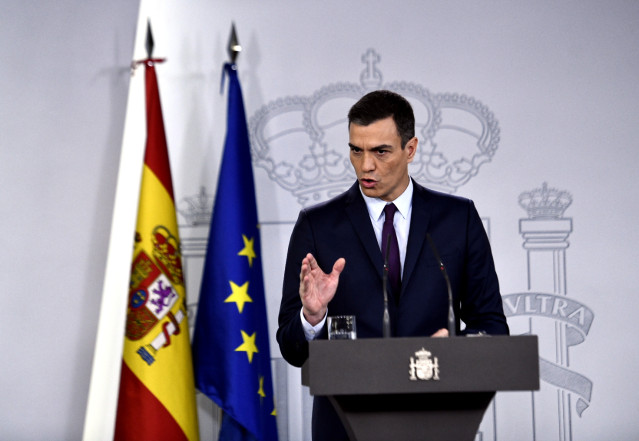 Declaración institucional de Pedro Sánchez para comunicar la fecha de las próxim