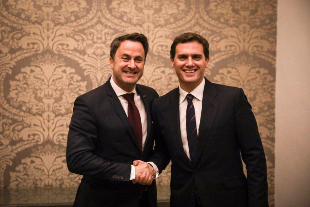 Albert Rivera y el primer miistro de Luxemburgo, Xavier Bettel