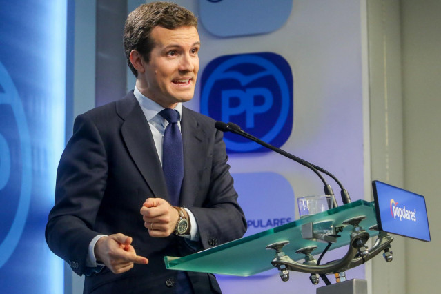 Declaraciones del líder del PP, Pablo Casado