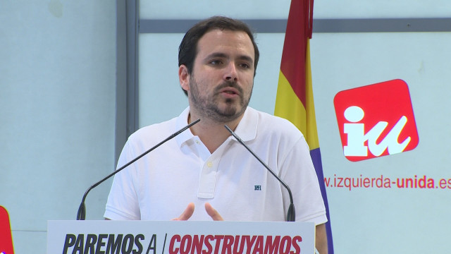 Alberto Garzón en rueda de prensa
